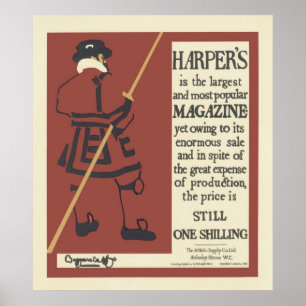 Vintage französische Poster - Harpers Magazine