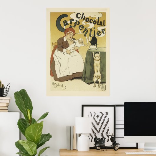 Vintage französische Poster - Schokolade (Heimbüro)