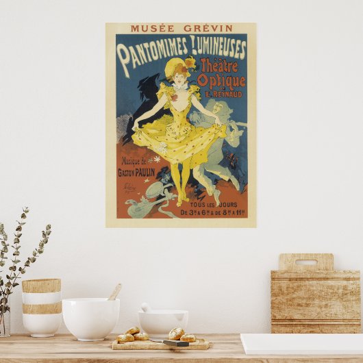 Vintage französische Poster - Theater Optique (Küche)