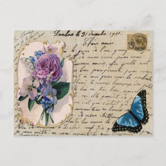 Vintage französische Postkarte (Vorderseite)