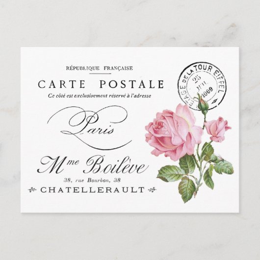 Vintage französische Postkarte (Vorderseite)