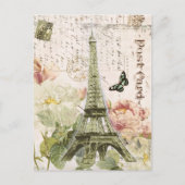 Vintage französische Postkarte des Eiffelturms (Vorderseite)