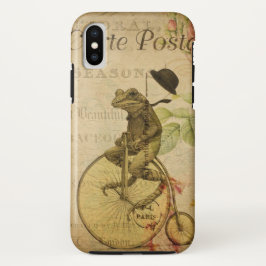 Vintage Französische Postkarte Frog Reiten Fahrrad Case-Mate iPhone Hülle