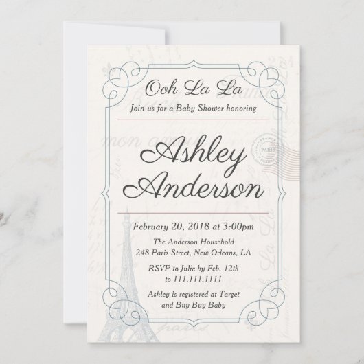 Vintage französische Postkarte Kinderdusche Einlad (Vorderseite)