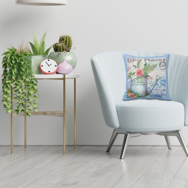 Vintage französische Postkarte Kissen (Von Creator hochgeladen)