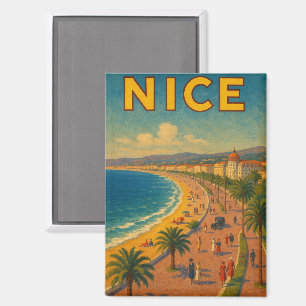 Vintage französische Promenade des Anglais Magnet