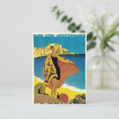 Vintage französische Reise Feiertagspostkarte (Stehend Vorderseite)