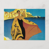 Vintage französische Reise Feiertagspostkarte (Vorderseite)