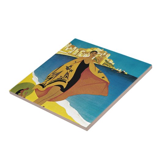 Vintage französische Reise Fliese (Seite)