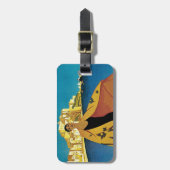 Vintage französische Reise Gepäckanhänger (Vorderseite vertikal)