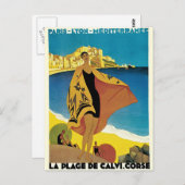 Vintage französische Reise Postkarte (Vorne/Hinten)