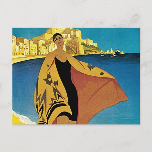 Vintage französische Reise Postkarte (Vorderseite)