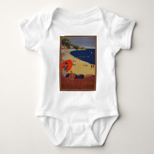 Vintage französische Reisewerbung Baby Strampler