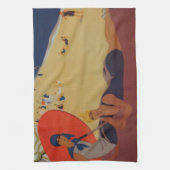 Vintage französische Reisewerbung Küchentuch (Vertikal)