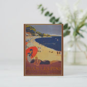 Vintage französische Reisewerbung Postkarte (Stehend Vorderseite)