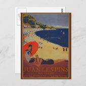 Vintage französische Reisewerbung Postkarte (Vorne/Hinten)