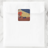 Vintage französische Reisewerbung Quadratischer Aufkleber (Tasche)