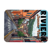 vintage, Französische Riviera Magnet (Horizontal)