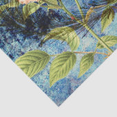 Vintage französische Rose blaues Dekoupage Tissue Seidenpapier (Detail)