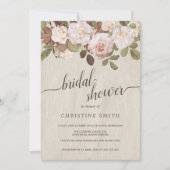 Vintage französische Rose Brautdusche Einladung (Vorderseite)