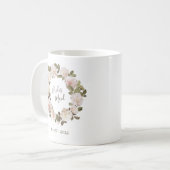 Vintage französische Rose Bridesmaid Hochzeitsgese Kaffeetasse (Vorderseite Links)