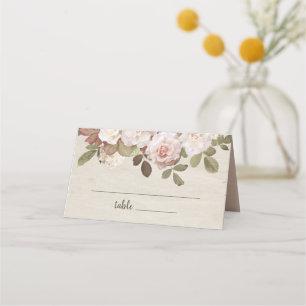 Vintage französische Rose Hochzeit Platzkarte