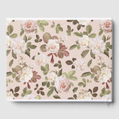 Vintage französische Rose Hochzeitsbuch Gästebuch (Rückseite)