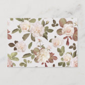 Vintage französische Rose Hochzeitskarte Begleitkarte (Rückseite)