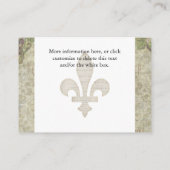 Vintage Französische Rose Hotel Unterkunft Karten (Rückseite)