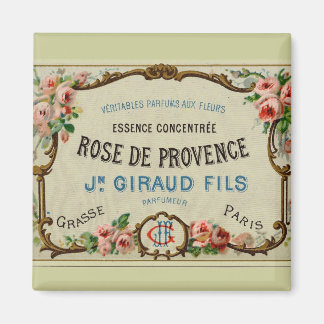 Vintage französische Rose Label Paris Kühlschrankm Magnet