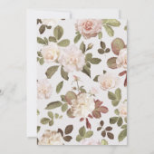 Vintage französische Rose zur Hochzeitsfeier Einladung (Rückseite)