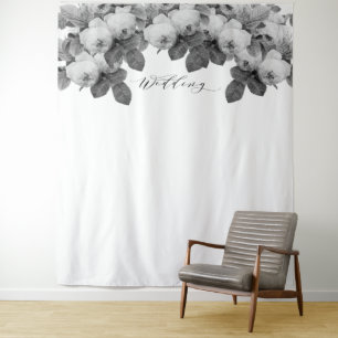 Vintage-französische-Rosen-Hochzeit-Fotobooth-Kuli Wandteppich
