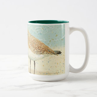 Vintage Französische Sandpiper Zweifarbige Tasse