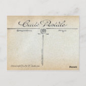 Vintage französische Schmetterlingsdarstellung - P Postkarte (Rückseite)