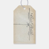 Vintage französische Schneemänner Weihnachtsgesche Geschenkanhänger (Rückseite)