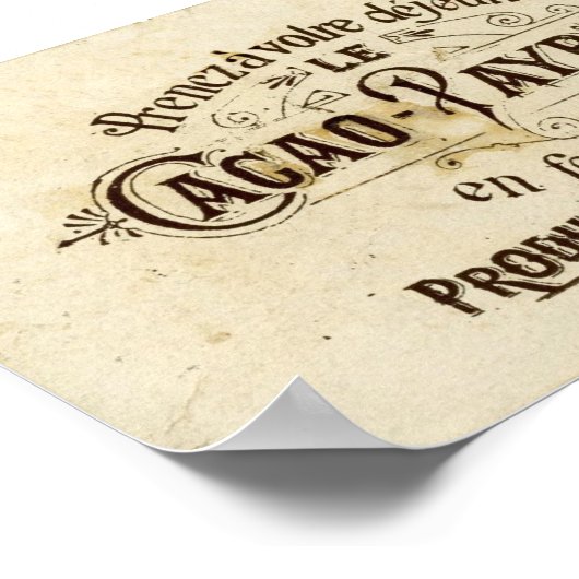 Vintage französische Schokolade Poster (Ecke)