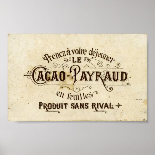 Vintage französische Schokolade Poster (Vorne)