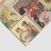 Vintage französische Schokolade und Collage Scrapb Seidenpapier (Ausschnitt)