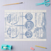 Vintage französische Schokolade und Dekoupage der  Seidenpapier (Basteln)