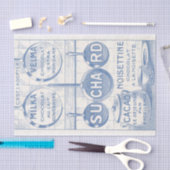 Vintage französische Schokolade und Dekoupage der  Seidenpapier (Handwerk)