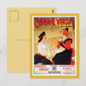 Vintage französische Schokoladenwerbung Postkarte (Vorne/Hinten)