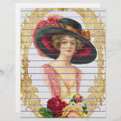 Vintage französische Schreibkunst (Vorne/Hinten)