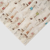 Vintage französische Schwimmer Seidenpapier (Ausschnitt)