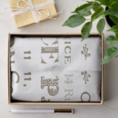 Vintage französische Stadt heißt Paris Collage Seidenpapier (Geschenk)