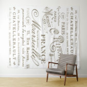 Vintage französische Stadt: Sepia Foto Hintergrund Wandteppich (Beispiel (Horizontal))