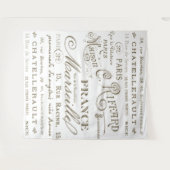 Vintage französische Stadt: Sepia Foto Hintergrund Wandteppich (Vorderseite (Horizontal))