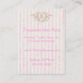 Vintage französische Stuhl-Antiken-Geschäfts-Karte Visitenkarte (Rückseite)