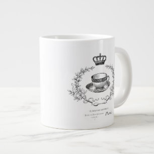 Vintage französische Teacup-Tasse Jumbo-Tasse