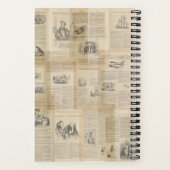 Vintage französische Themed Grunge Notizblock (Rückseite)