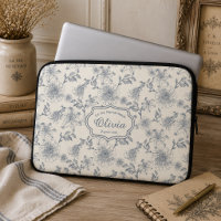 Vintage Französische Toile-Botanik-Vögel personali